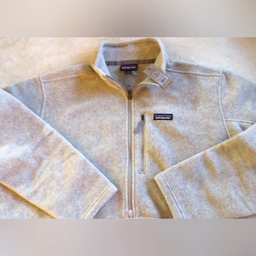 Patagonia Synchilla Off-White Fleece Half Zip pull over - Picture 5 of 10